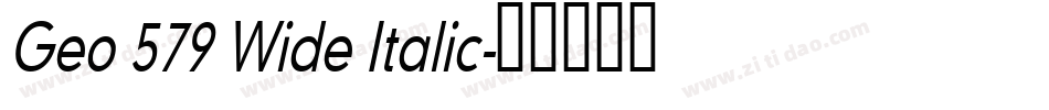 Geo 579 Wide Italic字体转换